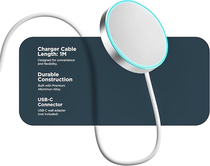 Funda Magnética para iPhone 16e 6.1 Pulgadas (2025) con Cargador Inalámbrico