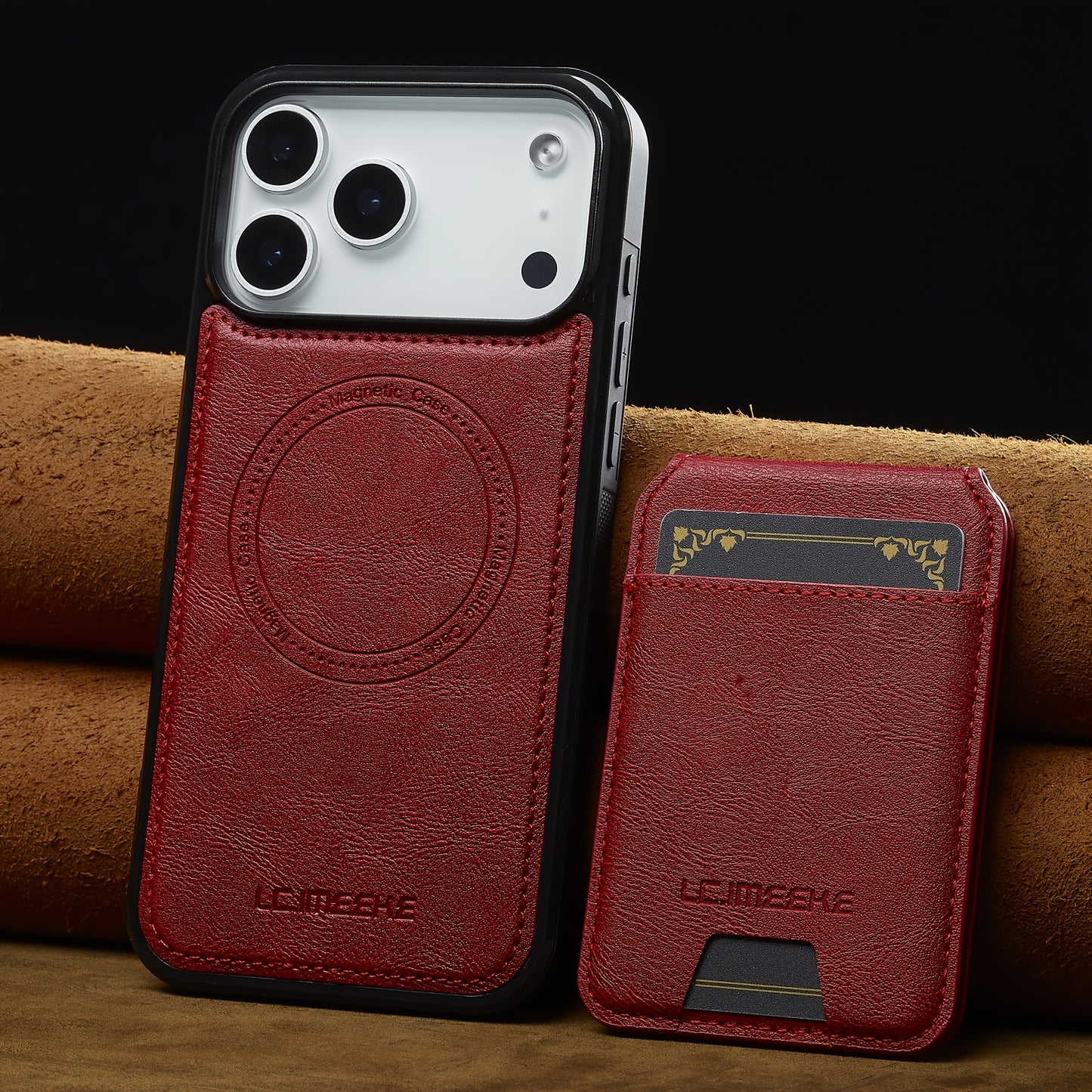 Funda Cartera Magnética de Piel Sintética para iPhone — Protección, Estilo y Funcionalidad