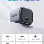 UGREEN Nexode 30W Mini Cargador USB-C GaN