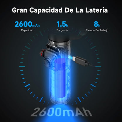 XNEN Estabilizador para Celular 3 Ejes Pro, Cardán Seguimiento de IA con RC Desmontable, Estabilizador Inteligente Plegable Portátil para Android Y iPhone