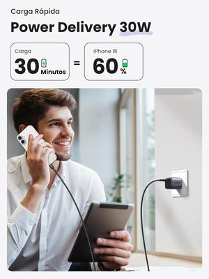 UGREEN Nexode 30W Mini Cargador USB-C GaN