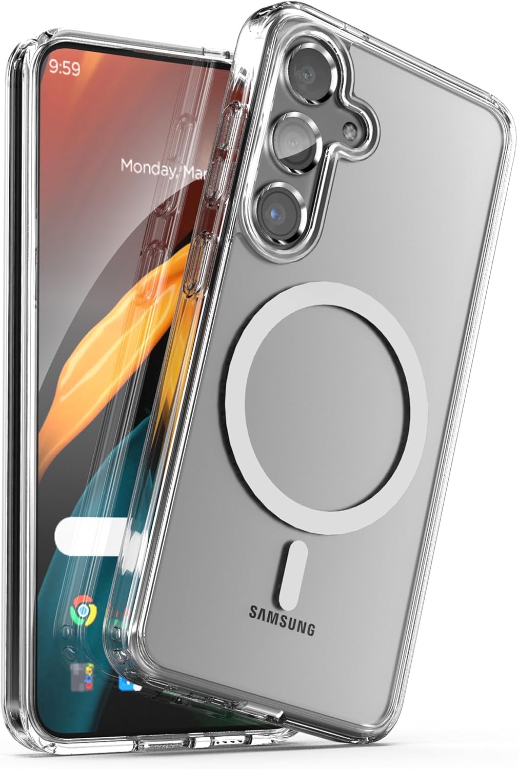 Funda magnética con cargador inalámbrico que protege y potencia tu S24 Plus.