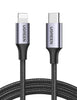 UGREEN Cable USB-C a Lightning ( IPHONE) 1M – Nylon Trenzado, Certificado MFi