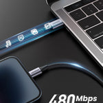 UGREEN Cable USB-C a Lightning ( IPHONE) 1M – Nylon Trenzado, Certificado MFi