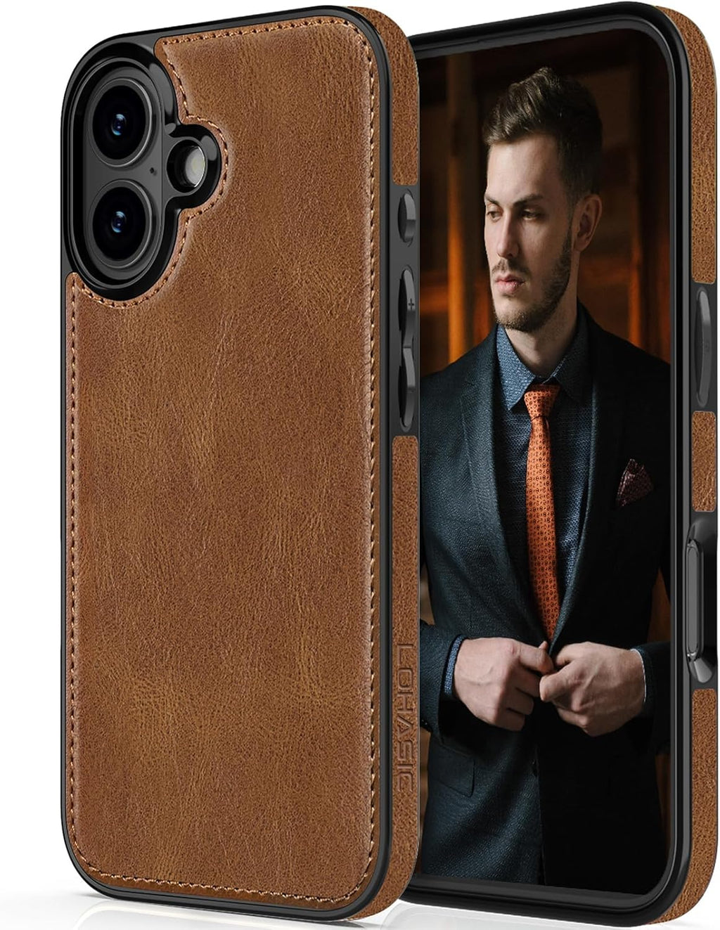 LOHASIC – iPhone 16 de piel de lujo y elegante