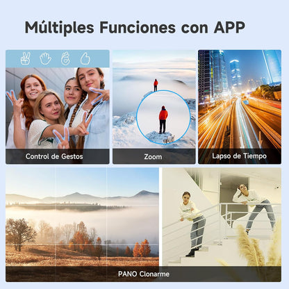 XNEN Estabilizador para Celular 3 Ejes Pro, Cardán Seguimiento de IA con RC Desmontable, Estabilizador Inteligente Plegable Portátil para Android Y iPhone