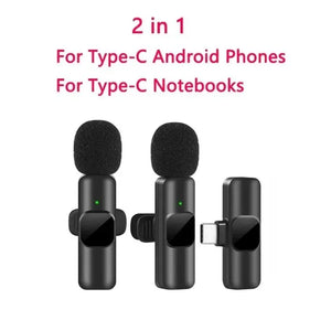 Micrófono Lavalier Inalámbrico Mini para iPhone/Android