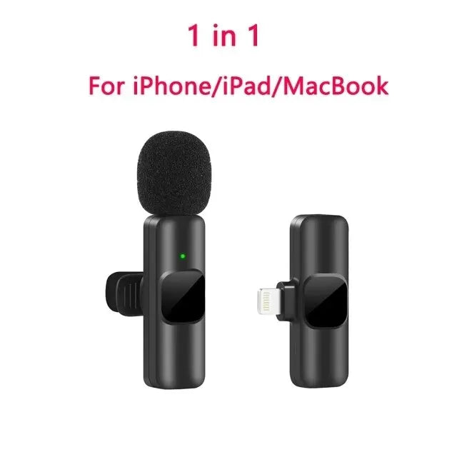 Micrófono Lavalier Inalámbrico Mini para iPhone/Android