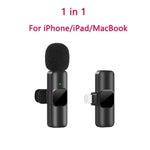 Micrófono Lavalier Inalámbrico Mini para iPhone/Android