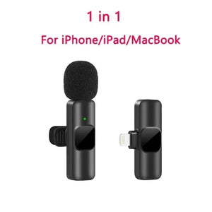 Micrófono Lavalier Inalámbrico Mini para iPhone/Android