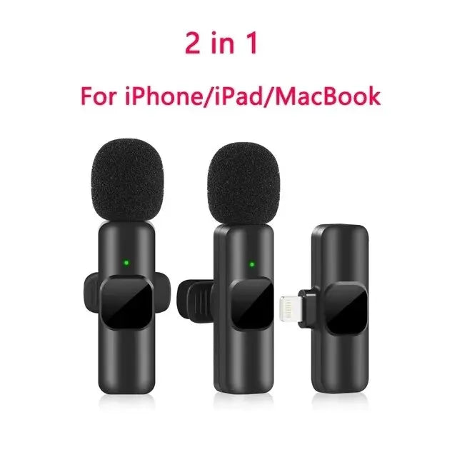 Micrófono Lavalier Inalámbrico Mini para iPhone/Android