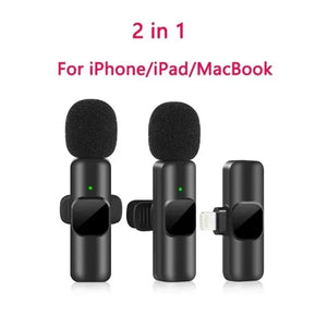 Micrófono Lavalier Inalámbrico Mini para iPhone/Android