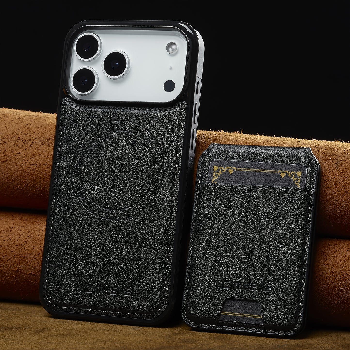 Funda Cartera Magnética de Piel Sintética para iPhone — Protección, Estilo y Funcionalidad