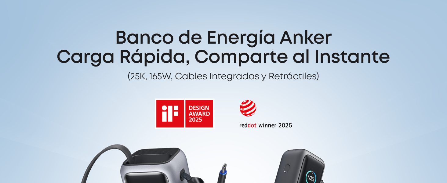 Anker Power Bank para Laptop, iPhone 17/16/15, MacBook, Samsung y más
