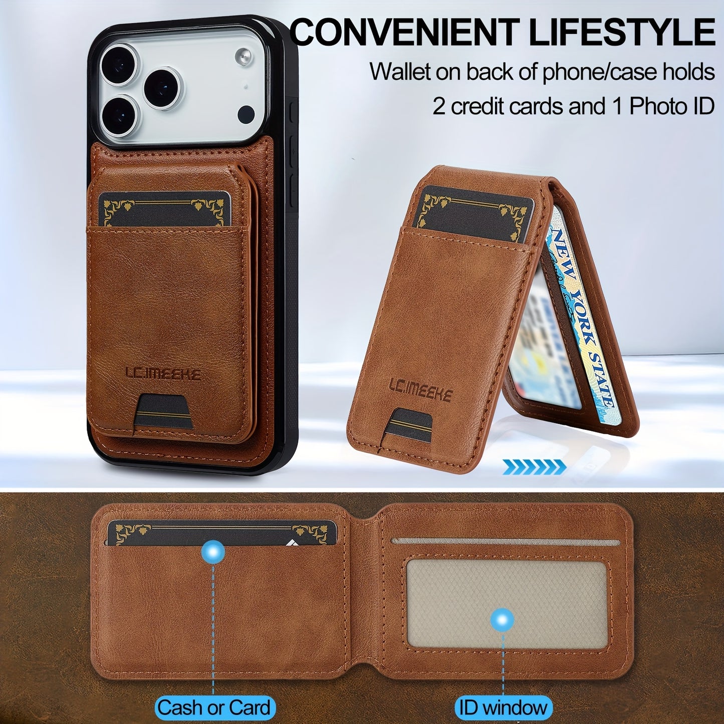 Funda Cartera Magnética de Piel Sintética para iPhone — Protección, Estilo y Funcionalidad