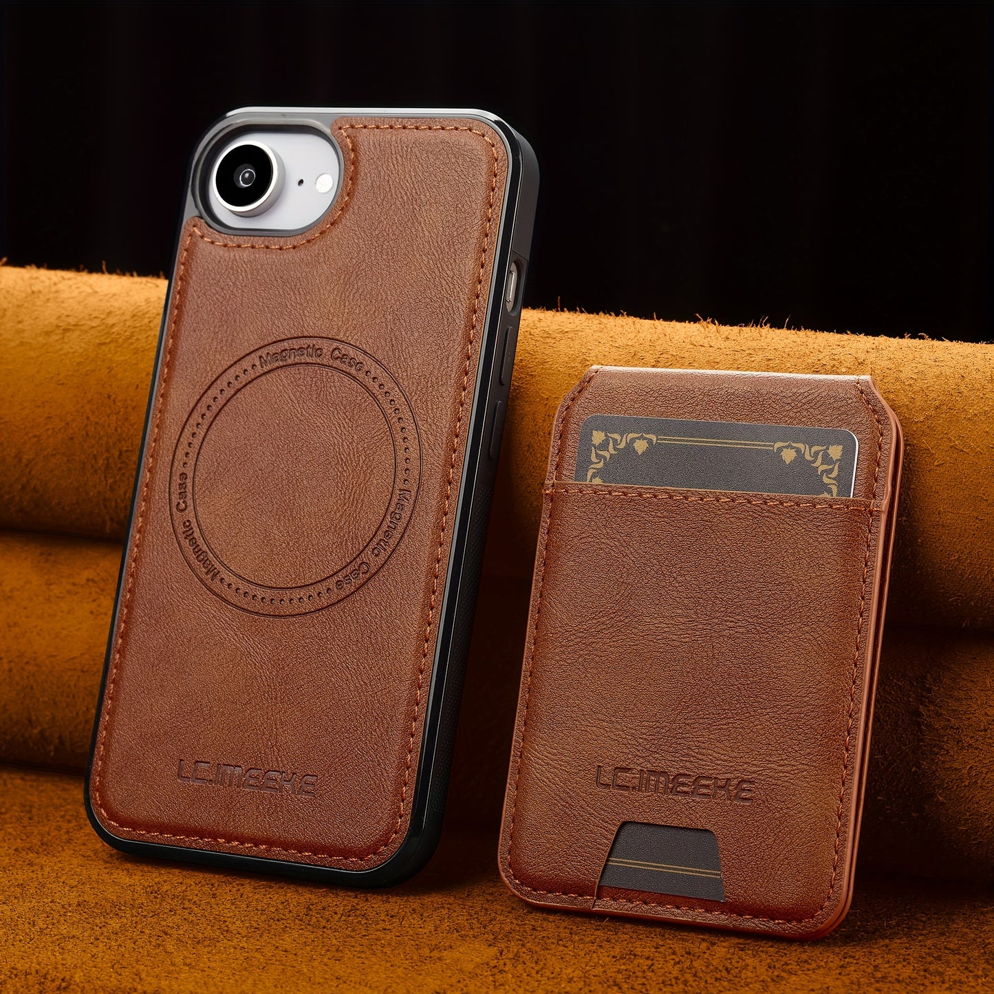 Funda Cartera Magnética de Piel Sintética para iPhone — Protección, Estilo y Funcionalidad