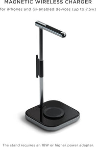 cargador inalámbrico con soporte para audífonos