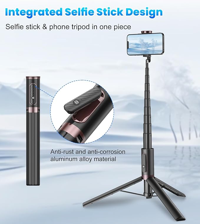 Trípode de Viaje, Palo Selfi para Teléfono Celular, Soporte